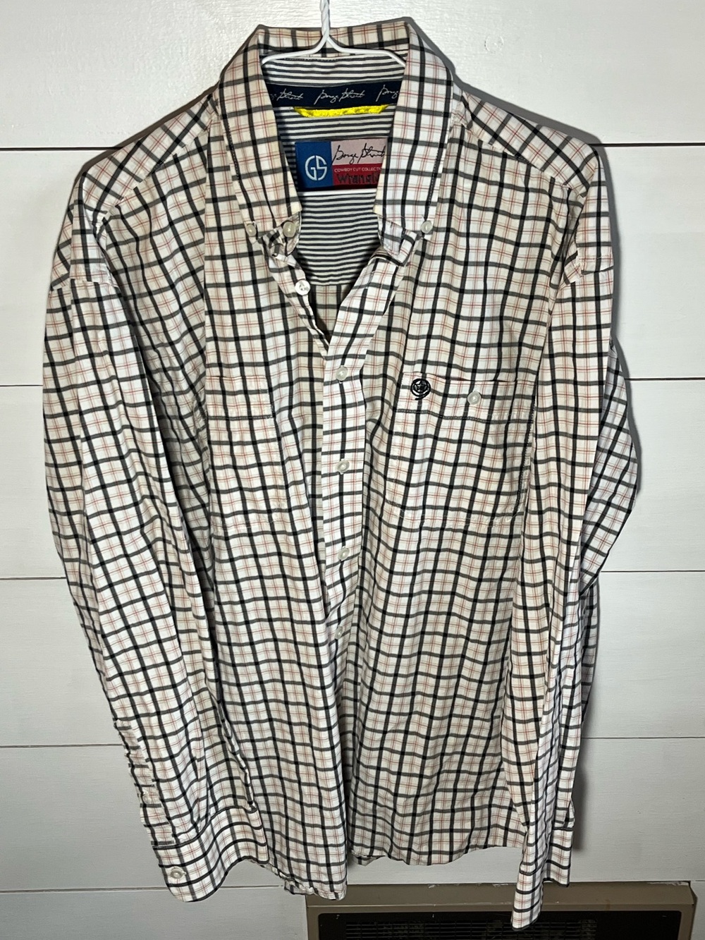 George Strait Cowboy Cut Wrangler Classic Button-Up Plaid Shirt
